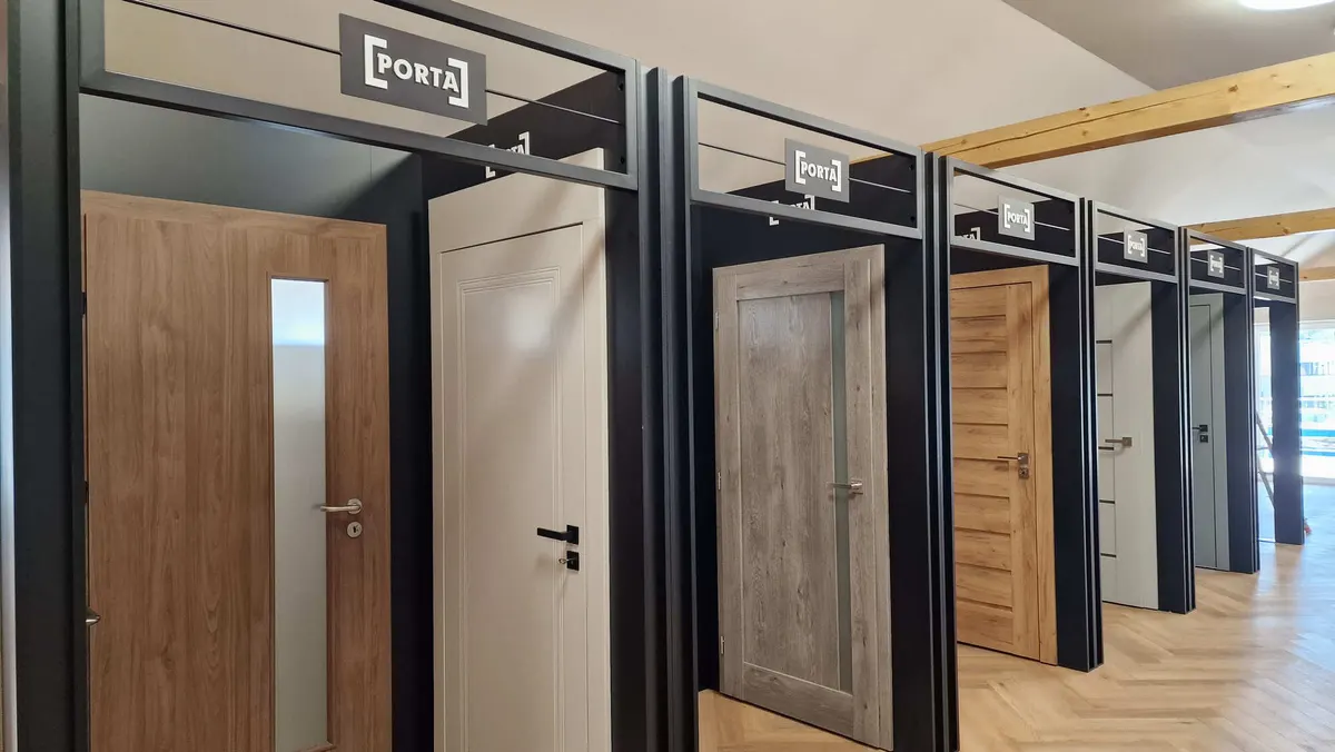 Expozice interiérových dveří PORTA ve showroomu DUHET